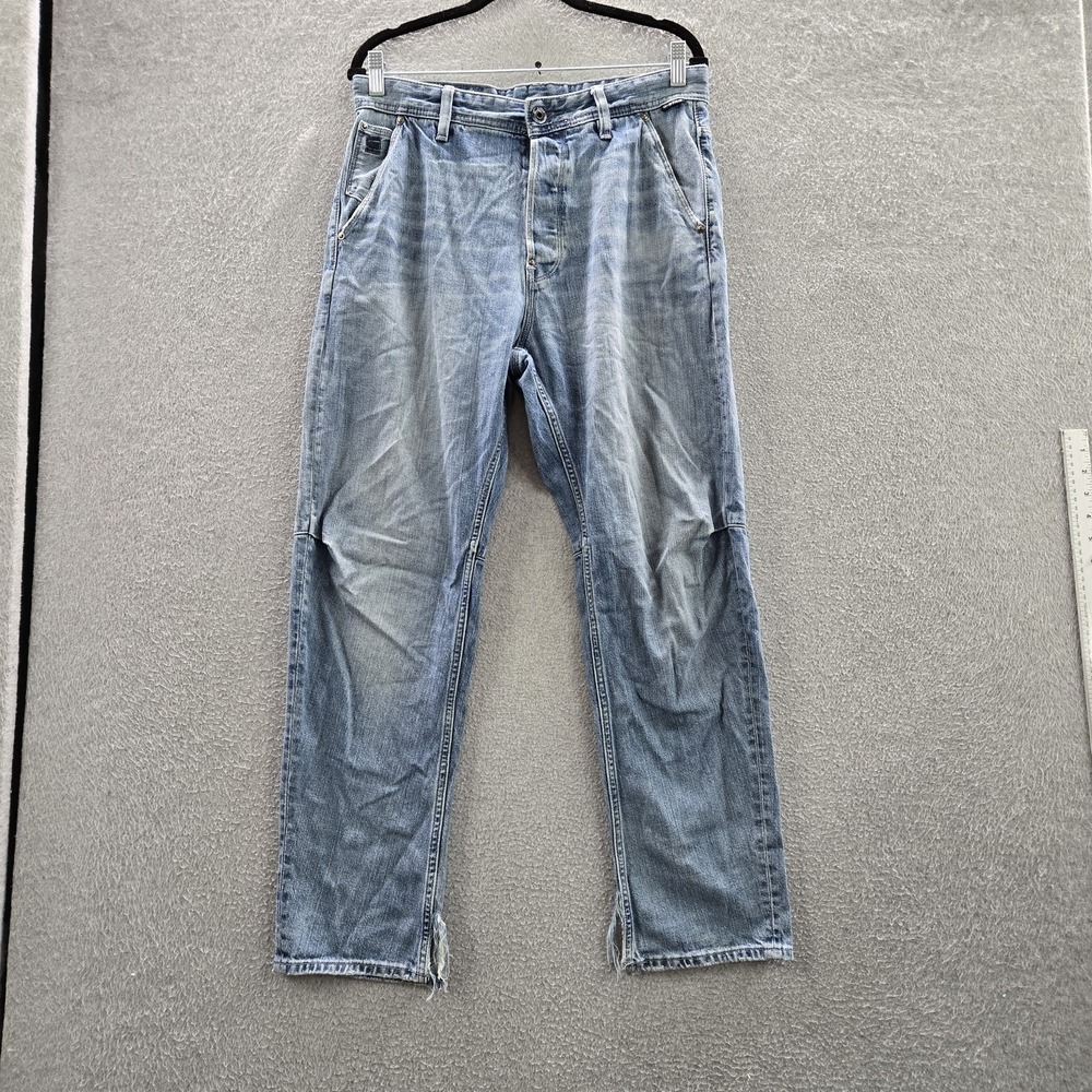 G-Star RAW Men Jeans 30X30 Light Blue Denim GRIP 3D RELAXED TAPERED READ